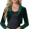 Sweaters | Allegra K Allegra K Long Sleeve Shrug Top For Women'S Lapel Collar Velvet Open Front Cropped Cardigan