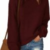 Sweaters | Sucolan Oversized Sweaters For Women Heathered Long Sleeve Crew Neck Pullover Knit Sweater Casual Fall Tops 2024 Fashion