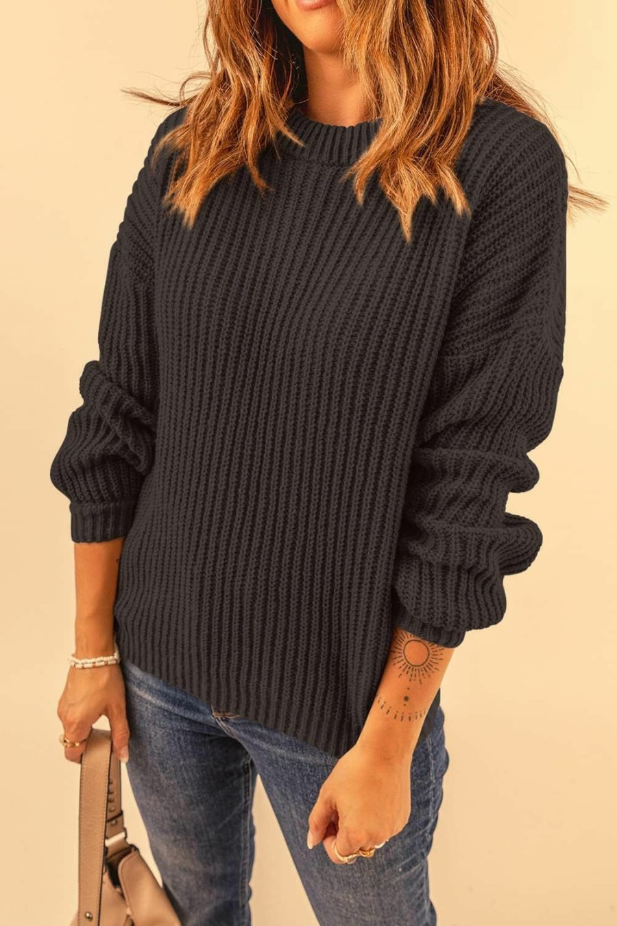 Sweaters | PRETTYGARDEN Prettygarden Women'S Fashion Sweater Long Sleeve Casual Ribbed Knit Winter Clothes Pullover Sweaters Blouse Top