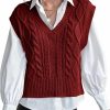 Sweaters | Jumppmile Jumppmile Womens V Neck Sweater Vest Sleeveless Pullover Crop Sweater Vest