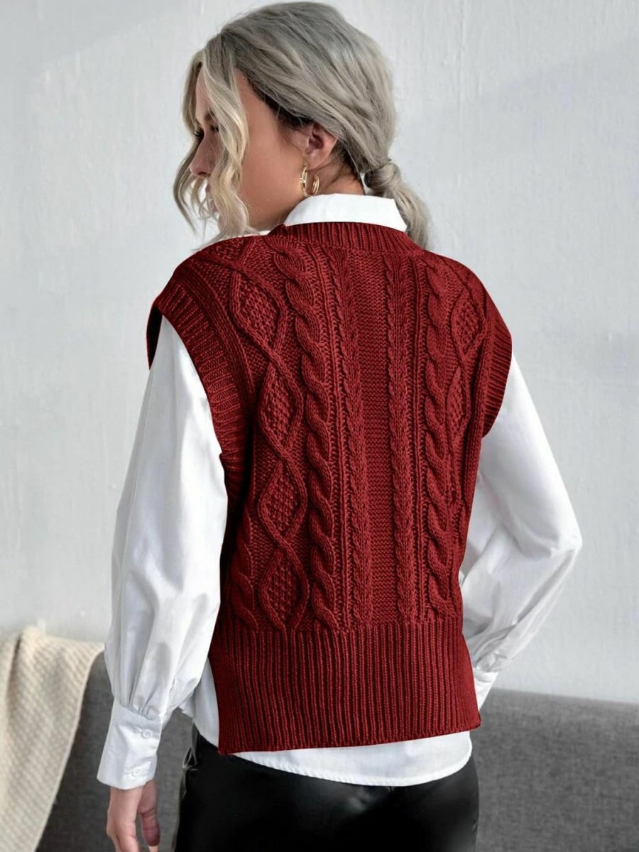 Sweaters | Jumppmile Jumppmile Womens V Neck Sweater Vest Sleeveless Pullover Crop Sweater Vest