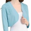 Sweaters | Allegra K Allegra K Women'S Elegant Bolero Shrugs Lace Insert Business Office Open Front Crop Cardigan