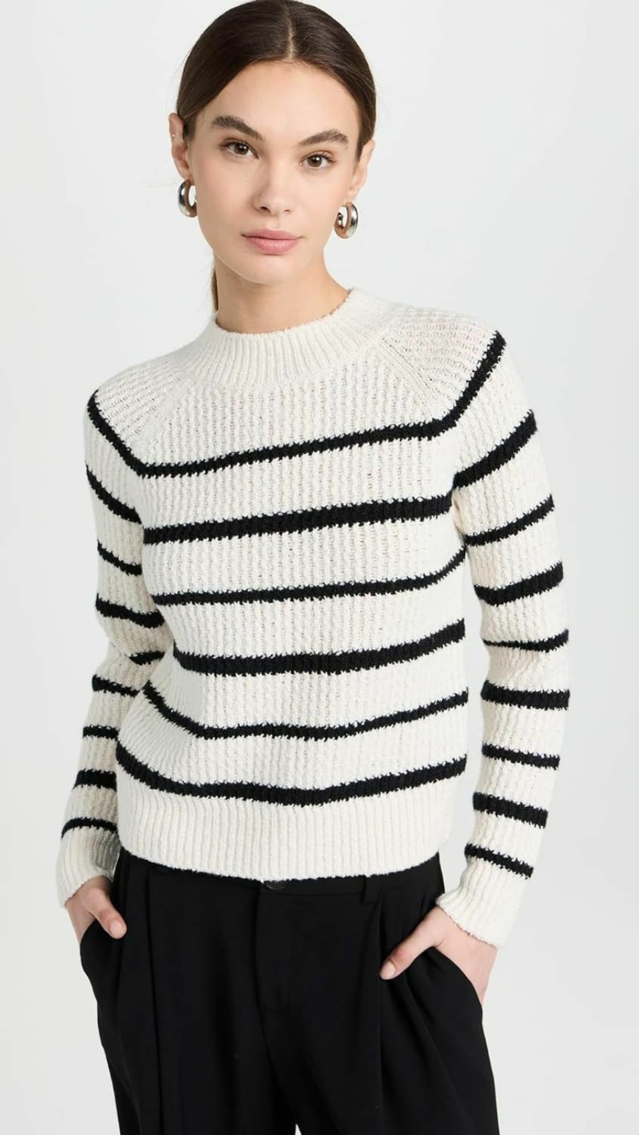 Sweaters | Vince Vince Women'S Ribbed Stripe Pullover