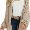 Sweaters | Maroway Maroway Womens Cardigan Solid Color Long Sleeve Open Front Chunky Knit Sweater Outwear