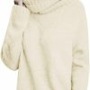 Sweaters | FISACE Fisace Womens Oversized Turtleneck Pullover Sweater Cable Knit Long Sleeve Jumper Tops