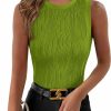 Sweaters | Okiwam Okiwam Women'S Summer Tank Tops Casual Mock Neck Slim Fit Sleeveless Y2K Textured Cute Crop Tops Shirts