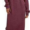 Sweaters | LILLUSORY Lillusory Women Pullover Sweater Maxi Dresses 2023 Fall Long Sleeve Button V Neck Oversized Waffle Knit Sweaters