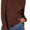 Sweaters | Amazon Essentials Amazon Essentials Women'S Lightweight Long-Sleeve Cable Crewneck Sweater (Available In Plus Size)