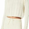 Sweaters | The Drop The Drop Women'S Makayla Crochet Drop-Shoulder Cropped Pullover