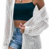 Sweaters | EliteLand Womens 2024 Summer Lightweight Cardigan Long Sleeve Open Front Loose Beach Crochet Cover Up