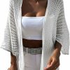 Sweaters | Dokotoo Dokotoo Lightweight Summer Cardigan For Women 2024 Spring Hollow-Out Knit Kimono Netted Crochet Knit Cardigans Sweaters