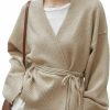 Sweaters | WDIRARA Wdirara Women'S Wrap V Neck Long Sleeve Tie Front Belted Cardigan Casual Sweater