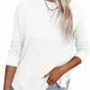 Sweaters | INFITTY Infitty Women'S Long Sleeve Crewneck Sweatshirt Waffle Knit Loose Fit Fall Tunic Sweaters Jumper