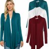 Sweaters | Free to Live Free To Live 3 Pack Long Sleeve Cardigan For Women Open Front Dressy Casual Fall Draped Lightweight Sweaters Cover Up Shrugs