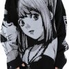 Sweaters | PEXIZUAN Pexizuan Goth Knitted Harajuku Winter Clothes Women Oversized Sweaters Long Sleeve Top Gothic Kawaii Cartoon Streetwear