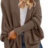 Sweaters | GRECERELLE Grecerelle Women'S Kimono Batwing Cable Open Front Knitted Slouchy Oversized Wrap Cardigan Sweater Outwear Coat