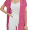 Sweaters | GRACE KARIN Grace Karin Mesh Cardigan Sweaters For Women Crochet Short Sleeve Open-Front Long Cardigan Cover Ups Knitted Sheer Tops