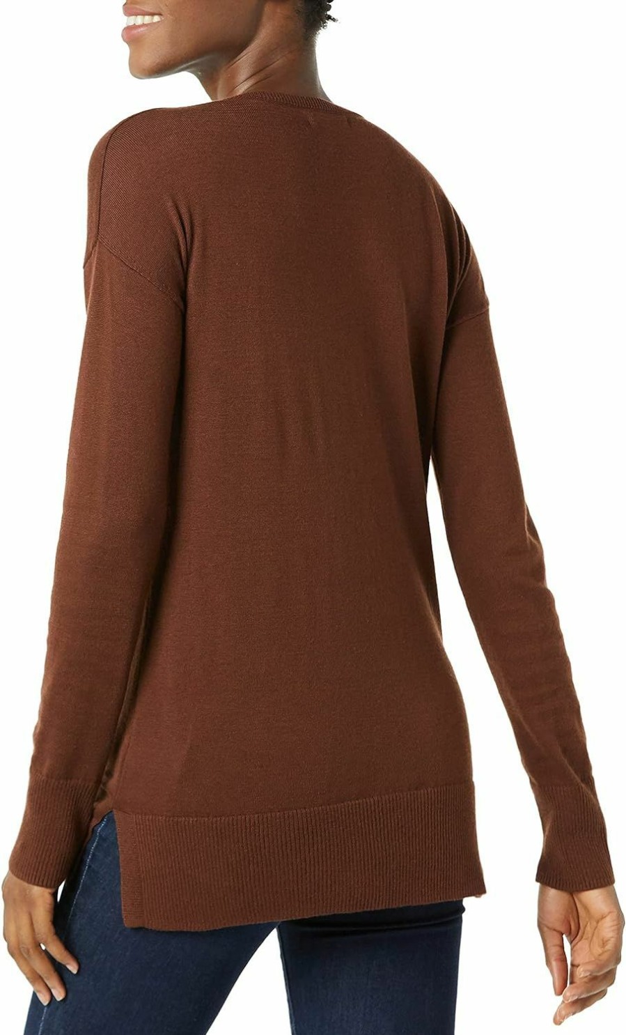 Sweaters | Amazon Essentials Amazon Essentials Women'S Lightweight Long-Sleeve Scoop-Neck Tunic Sweater (Available In Plus Size)