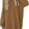 Sweaters | Meenew Meenew Women'S Furry Pullover Sweater Dress Loose Oversized Long Knitted Tops