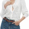 Sweaters | LUXVEER Dressy Lace Tops For Women Blouses For Women Casual V Neck Button Down Shirts For Women