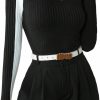 Sweaters | SOLY HUX Soly Hux Women'S Color Block Mock Neck Sweater Long Sleeve Rib Knit Fitted Pullover Shirt Tops