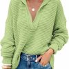 Sweaters | LILLUSORY Lillusory Womens V Neck Oversized Sweaterss Long Batwing Sleeve Collared Asymmetrical Hem Knit Pullover Sweaters Tops