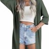 Sweaters | SHEWIN Shewin Women'S Cardigans Casual 3/4 Short Sleeve Open Front Waffle Knit Lightweight Kimonos Cardigan Sweaters For Women