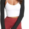 Sweaters | Meihuida Women Long Sleeve Bolero Shrug Open Front Cropped Cardigan Sleeves To Cover Arms Workout Tops