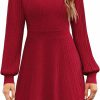 Sweaters | Miladusa Miladusa Sweater Dress For Women Long Sleeve Square Neck Knee Length Casual Knit Dresses