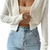 Sweaters | Verdusa Verdusa Women'S Drop Shoulder Long Sleeve Button Up Knit Cardigan Sweater