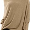 Sweaters | Imily Bela Imily Bela Batwing Boat Neck Sweaters For Women 2024 Fall Long Sleeve Soft Knit Loose Baggy Pullover Jumper Top