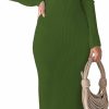 Sweaters | RAISECOM Womens Ribbed Knit Maxi Dresses Long Sleeve V Neck Casual Sweater Dress Bodycon Midi Dress