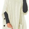 Sweaters | Yingkis Yingkis Women'S Poncho Sweater Turtle Cowl Neck Batwing Sleeve Pullover Sweaters With Pockets