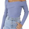 Sweaters | LILLUSORY Lillusory Womens Off Shoulder Sweaters 2024 Fall Long Sleeve Knitted Lightweight Going Out Pullover Sweater Tops