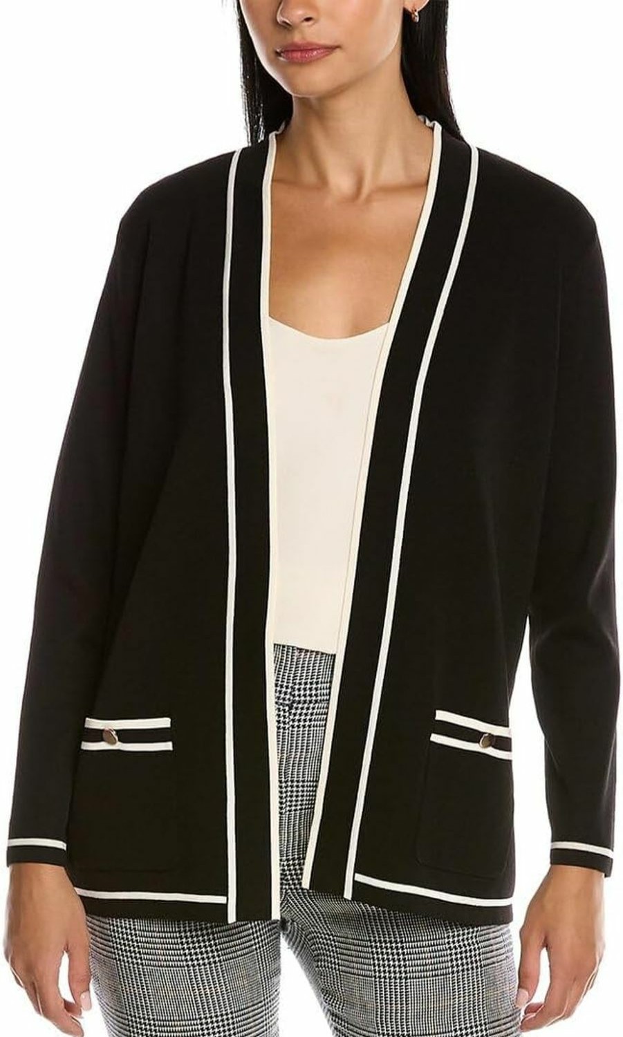 Sweaters | Anne Klein Anne Klein Women'S Malibu Cardigan With Tipping