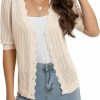 Sweaters | Shermia Womens Cropped Cardigan Knit Shrugs For Dresses Tops V Neck Button Down Cardigans Sweaters