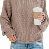 Sweaters | Saodimallsu Saodimallsu Womens Turtleneck Oversized Sweaters Batwing Long Sleeve Pullover Loose Chunky Knit Jumper