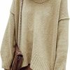 Sweaters | ANRABESS Anrabess Women'S Oversized Sweater Casual Off Shoulder Scoop Neck Batwing Sleeve Knit 2023 Trendy Pullover Tunic Tops