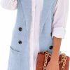 Sweaters | Danedvi Danedvi Women Open Front Lapel Collar Cardigan Vest Button Down Long Sweaters Cardigan Solid Outerwear Coats