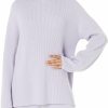 Sweaters | The Drop The Drop Women'S Crewneck Back Slit Ribbed Pullover Sweater (Available In Plus Size)