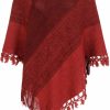 Sweaters | Fomolom Fomolom Women Striped Poncho With Tassels Knitted Shawl Scarf Fringed Wrap Sweater Pullover Cape Gifts For Women