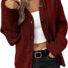 Sweaters | WROLEM Women'S Casual Cardigan V Neck Button Down Hooded Sweaters Long Sleeve Hoodies Outfits