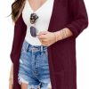 Sweaters | Sidefeel Sidefeel Women Open Front Boho Knit Cardigan Roll Up Sleeve Lightweight Sweater Crochet Outwear