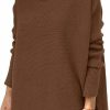 Sweaters | LILLUSORY Lillusory Women'S Turtleneck Oversized Sweaters 2023 Fall Long Batwing Sleeve Spilt Hem Tunic Pullover Sweater Knit Tops