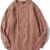 Sweaters | Vamtac Vamtac Womens Oversized Sweaters Cable Knit Long Sleeve Loose Casual Pullover Sweater