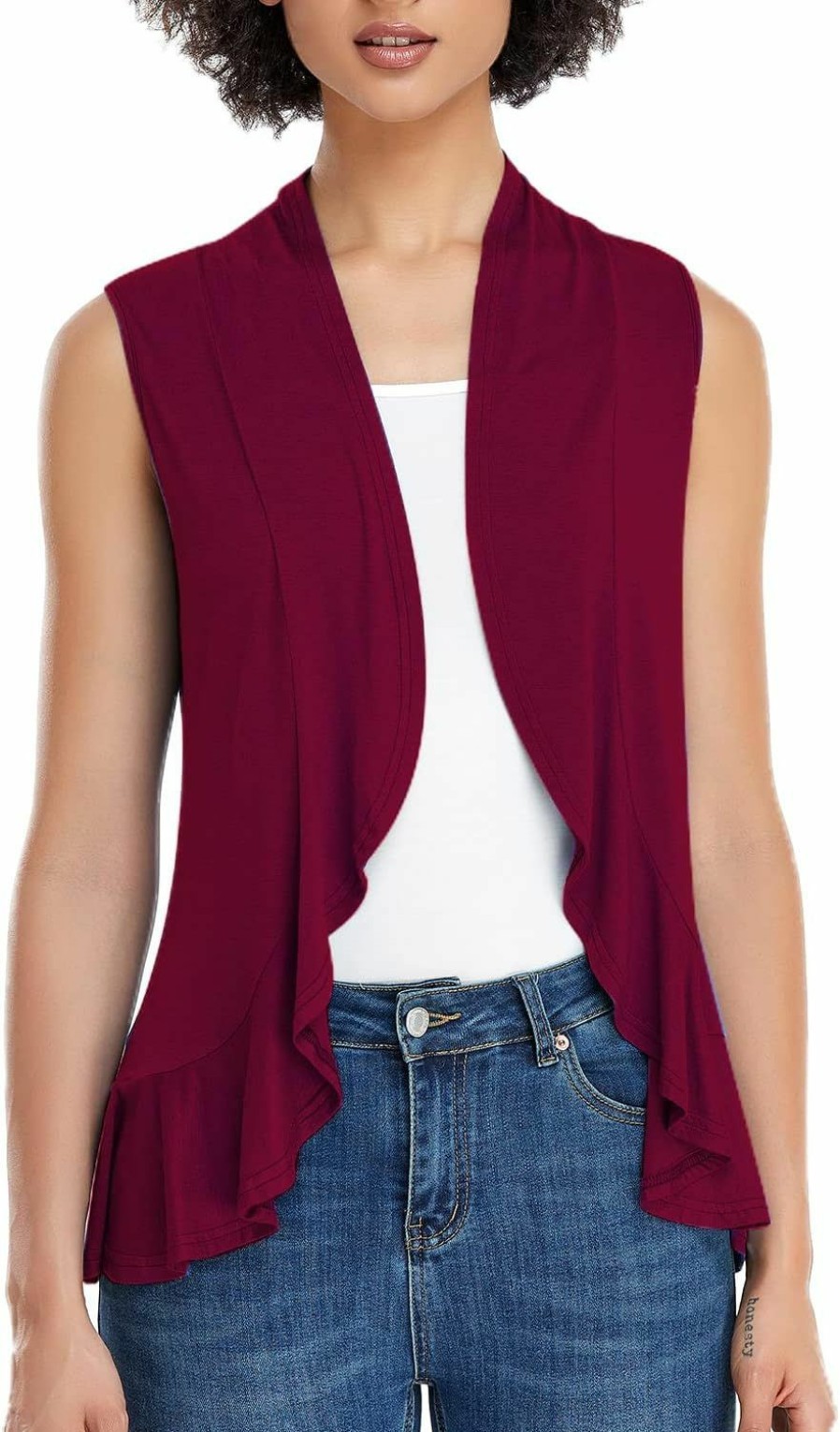 Sweaters | Xeoxarel Xeoxarel Women'S Sleeveless Cardigan Open Front Vest (S-3Xl)