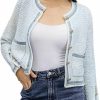 Sweaters | URBAN REVIVO Women'S Casual Cardigans Open Front Cardigan Pearl Button Slim Fit Vintage Long Sleeved Cropped Sweater Outwear