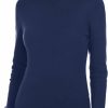 Sweaters | State Fusio Women'S Ribbed Turtleneck Sweater 100% Merino Wool Classic Long Sleeve High Neck Pullover