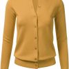 Sweaters | FLORIA Floria Women'S Button Down Crew Neck Long Sleeve Soft Knit Cardigan Sweater (S-3X)