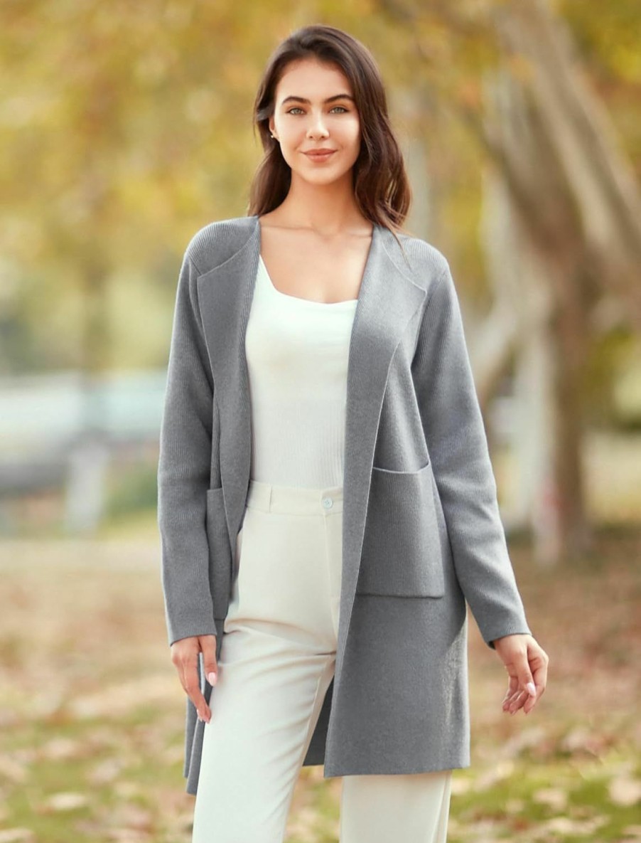 Sweaters | Yvette Yvette Long Coatigan Jackets Women Xs-2Xl Cardigan Sweater Coat Oversized Open Front Knit Blazer Jacket Trendy